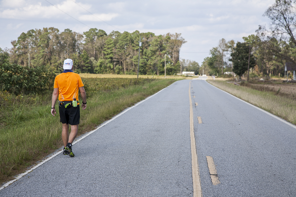 John Sisler as he crossed his 100 mile make, making a new personal best. 