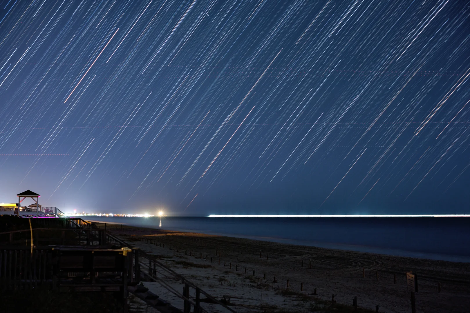 Star Trails - Oak Island Beach, NC