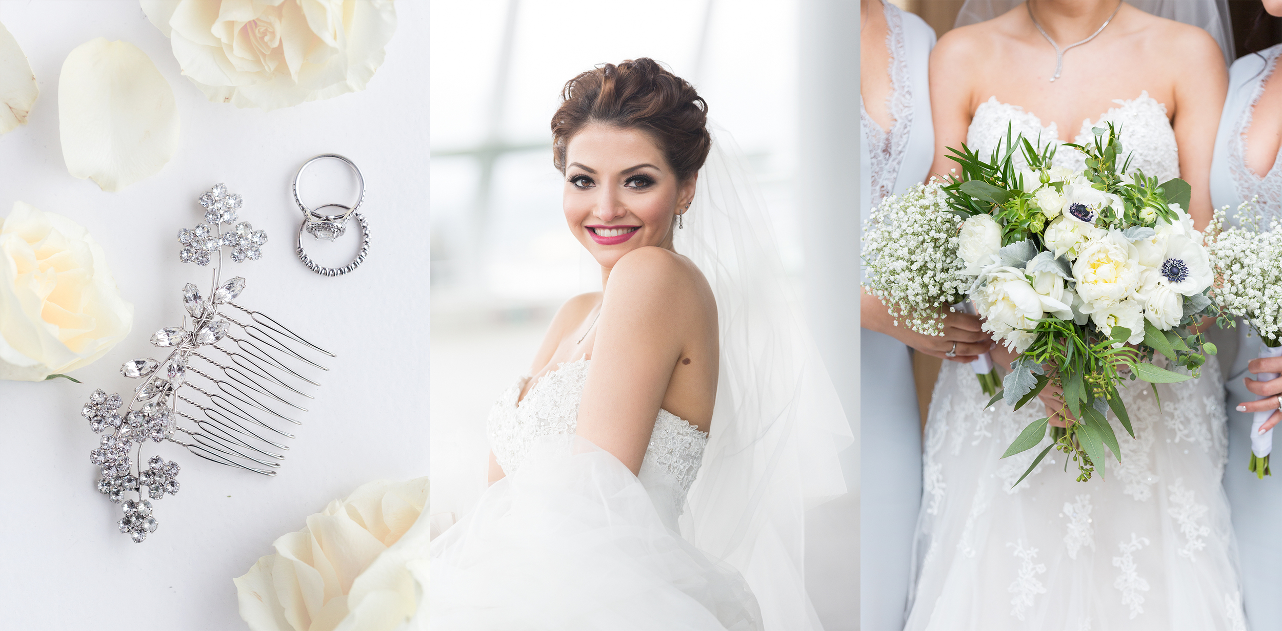 Beautiful Hair Piece by The Borrowed Collection * Makeup by Kym Davidson and Hair by Faye Smith * Florals by Sunflower Florist