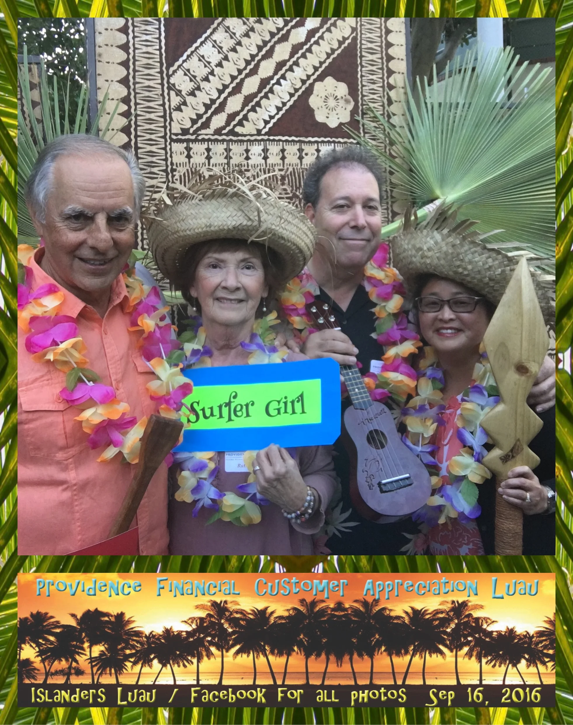 Providence Financial Customer Appreciation Luau Photo Booth