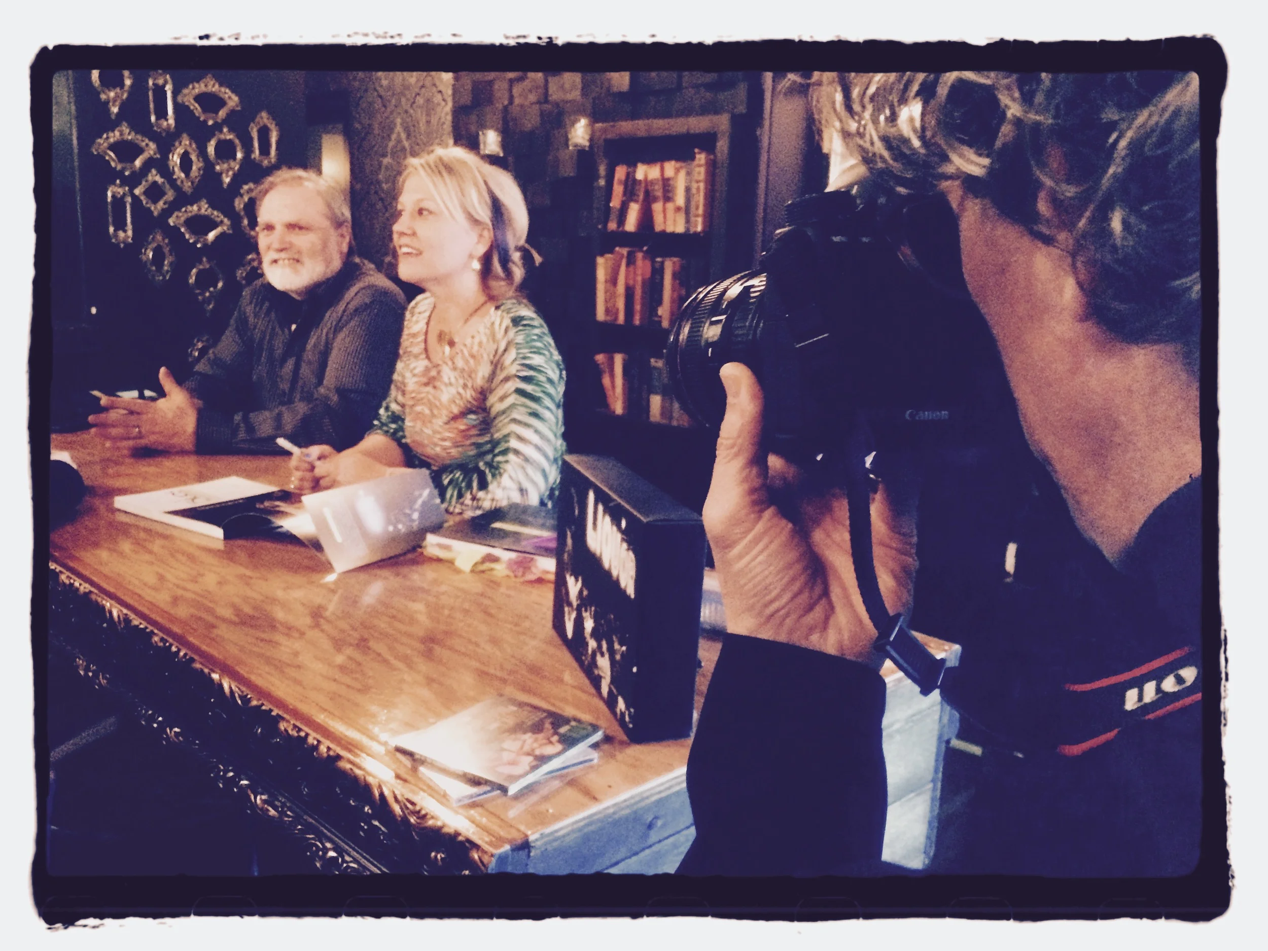 My brother Bob Black Ocken photographing me and Greg at the VIP Release Party
