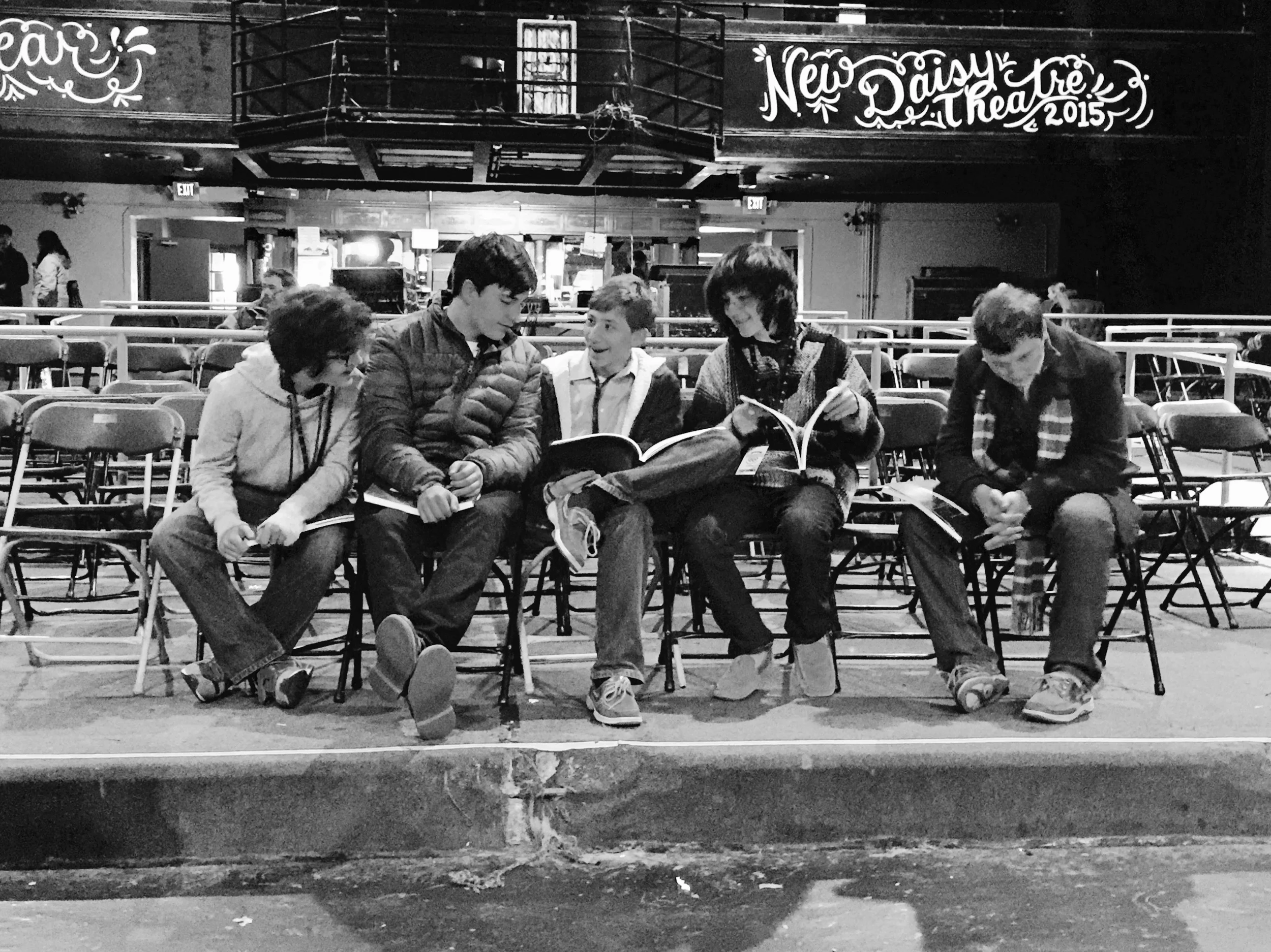 Kids from Young Band Blues Nation of Baton Rouge viewing the books they were given