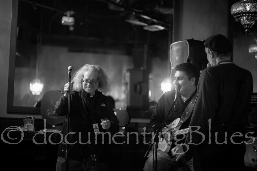 Michael Frank jamming with Jonn Del Toro Richardson and Hawkeye Herman at the VIP Release Party