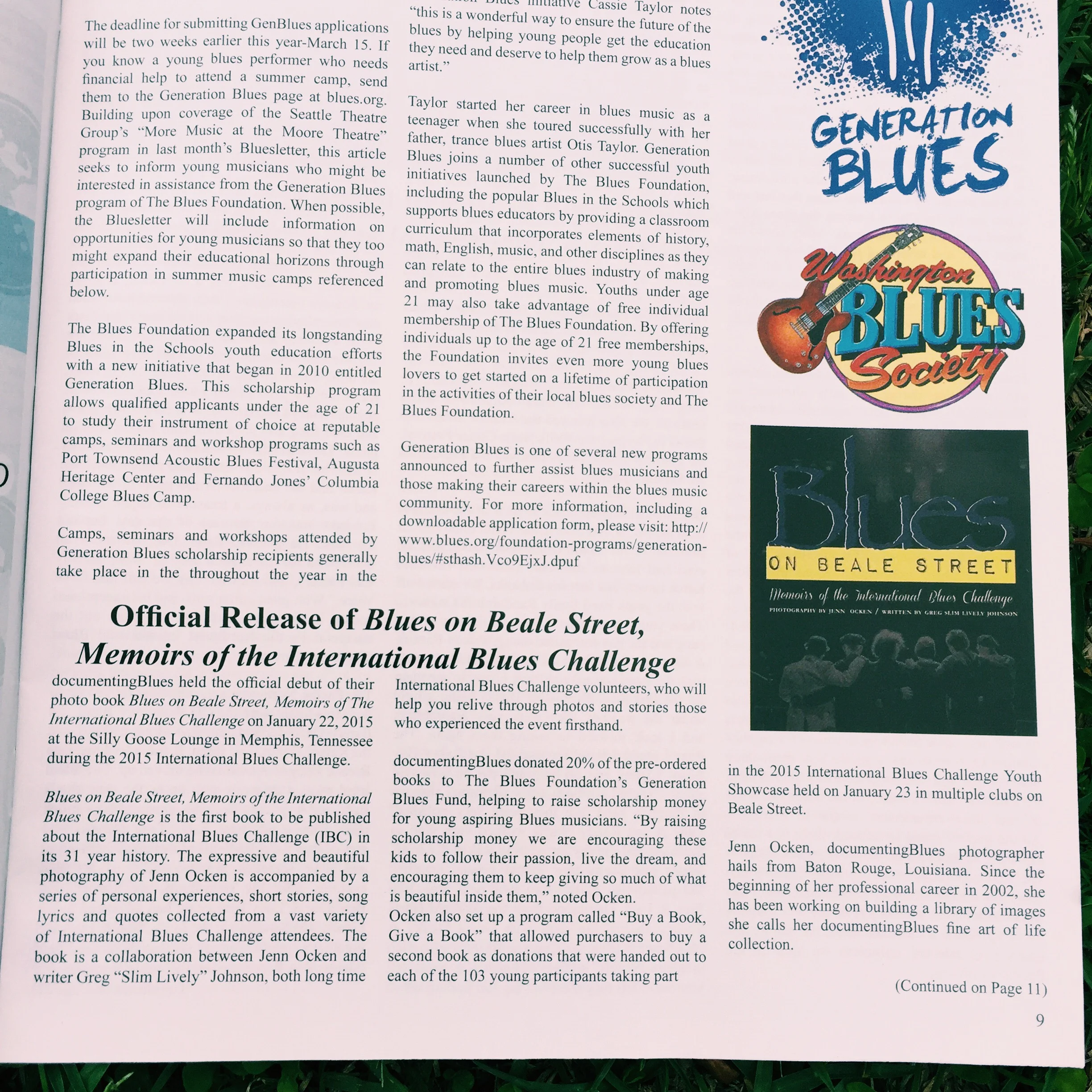 Washington Blues Society "Bluesletter" March 2015 issue