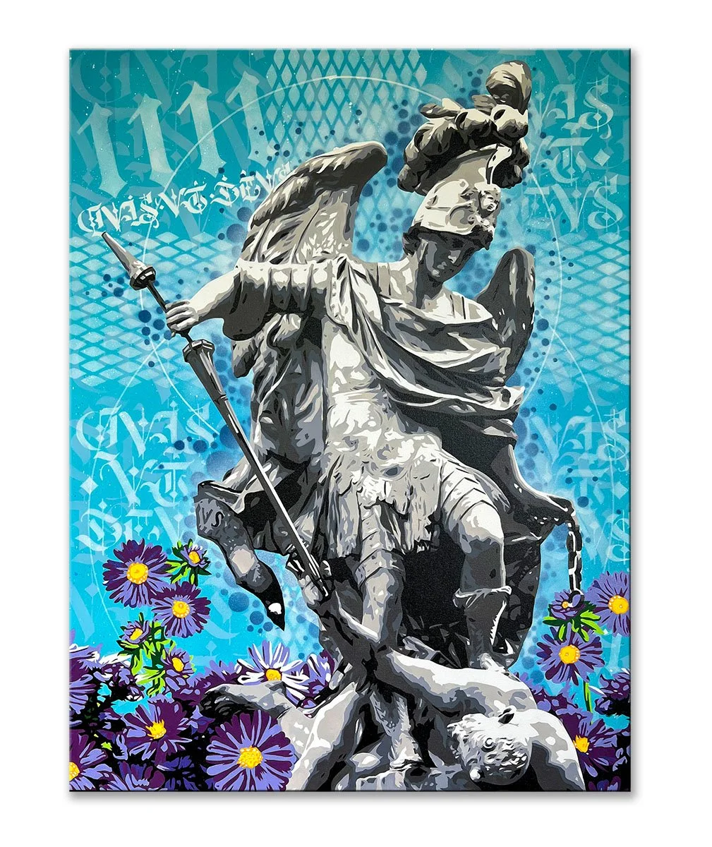 Archangel Michael - 18" x 24" X 3/4" - Framing Style