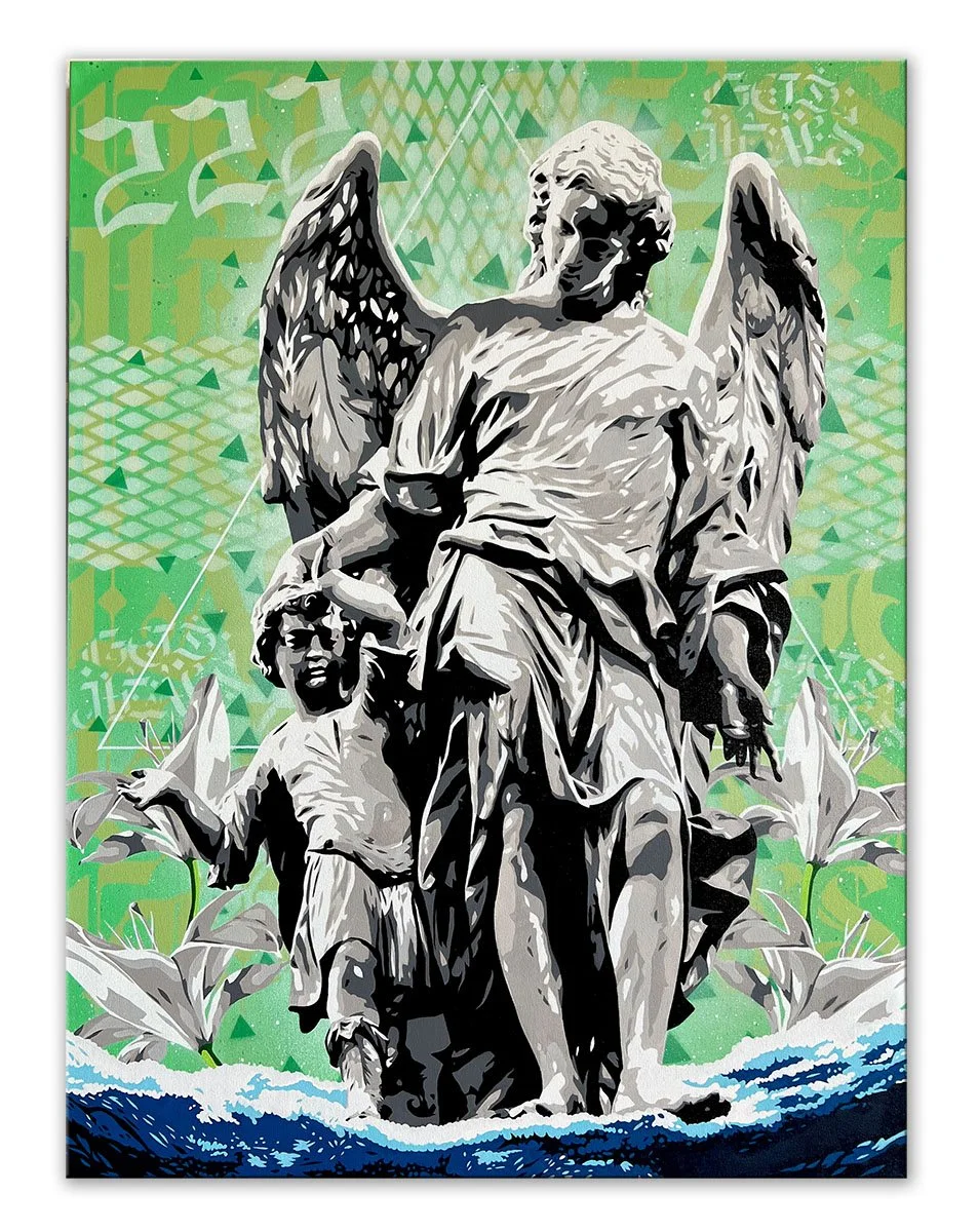 Archangel Raphael - Healer of God - 18" x 24" x 3/4" Framing Display Style