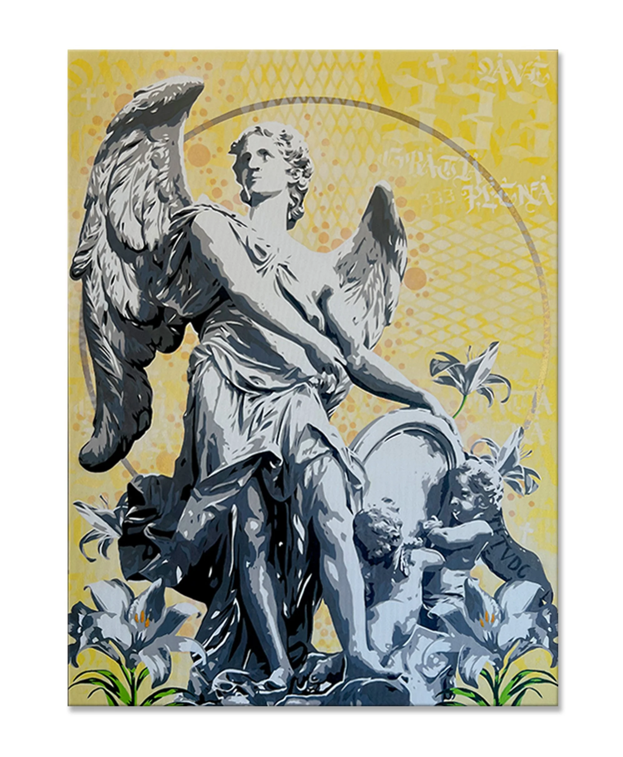 Archangel Gabriel - Messenger of God - 18" x 24" x 3/4" - Framing Display Style