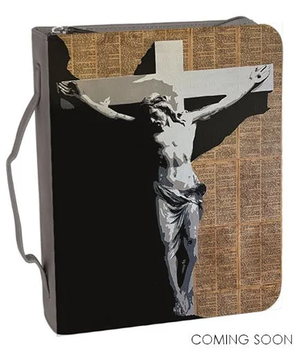 Crucifixion Black Gray - Bible Cover.jpg