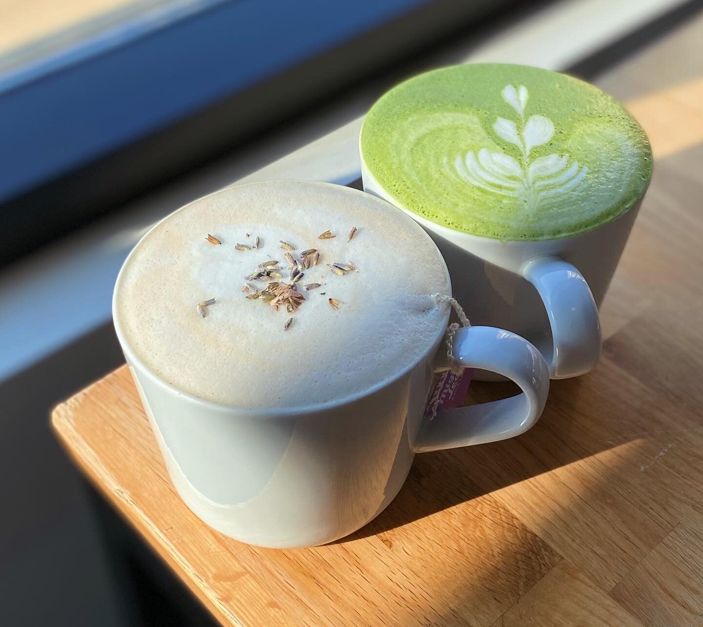 HAPPY SPRING! Y&rsquo;all already got a sneak peak but we&rsquo;re excited to introduce our seasonal drinks: a Matcha Green Tea Latte and a Lavender Tea Fog. Both sweet and fresh (and available iced&hellip;)