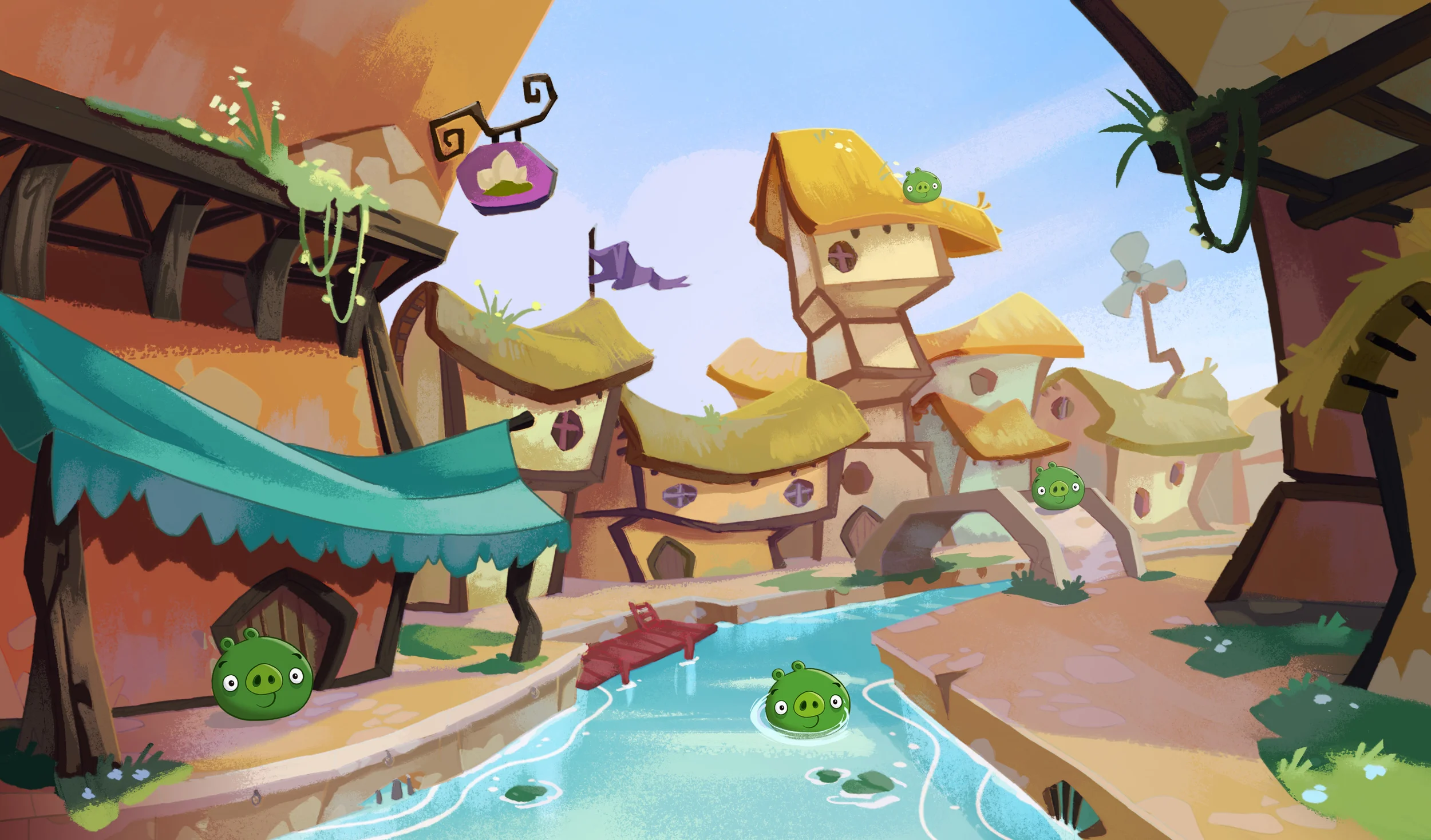pigcity, bg design