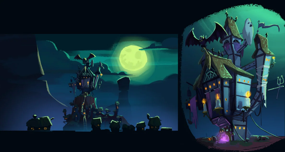 Location color design for Angry Birds Toons