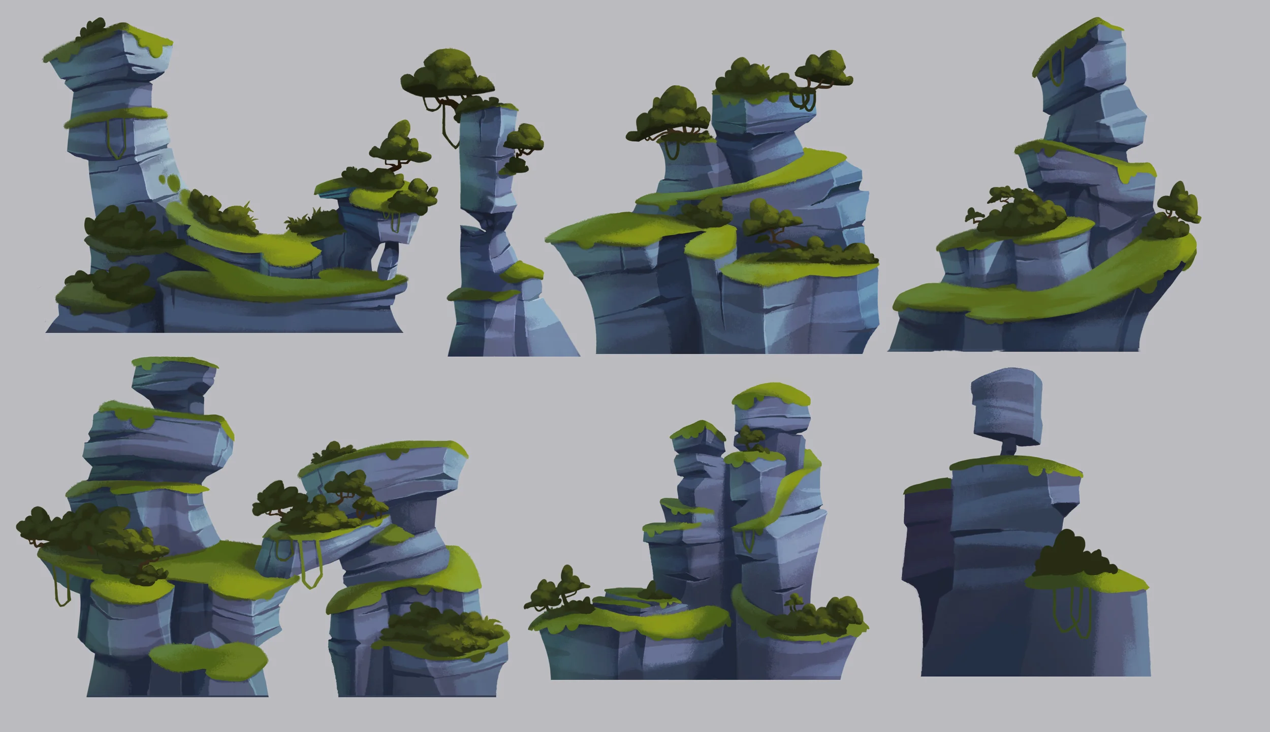 BG elements design for Angry Birds 2, Rovio Entertainment