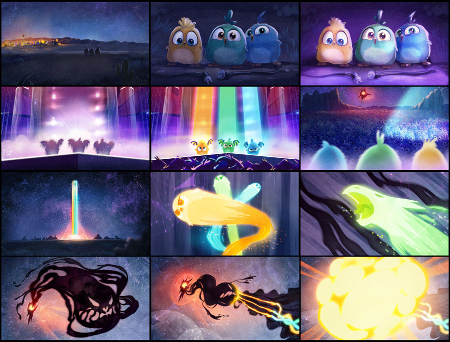 Color script for Angry Birds Match animation project