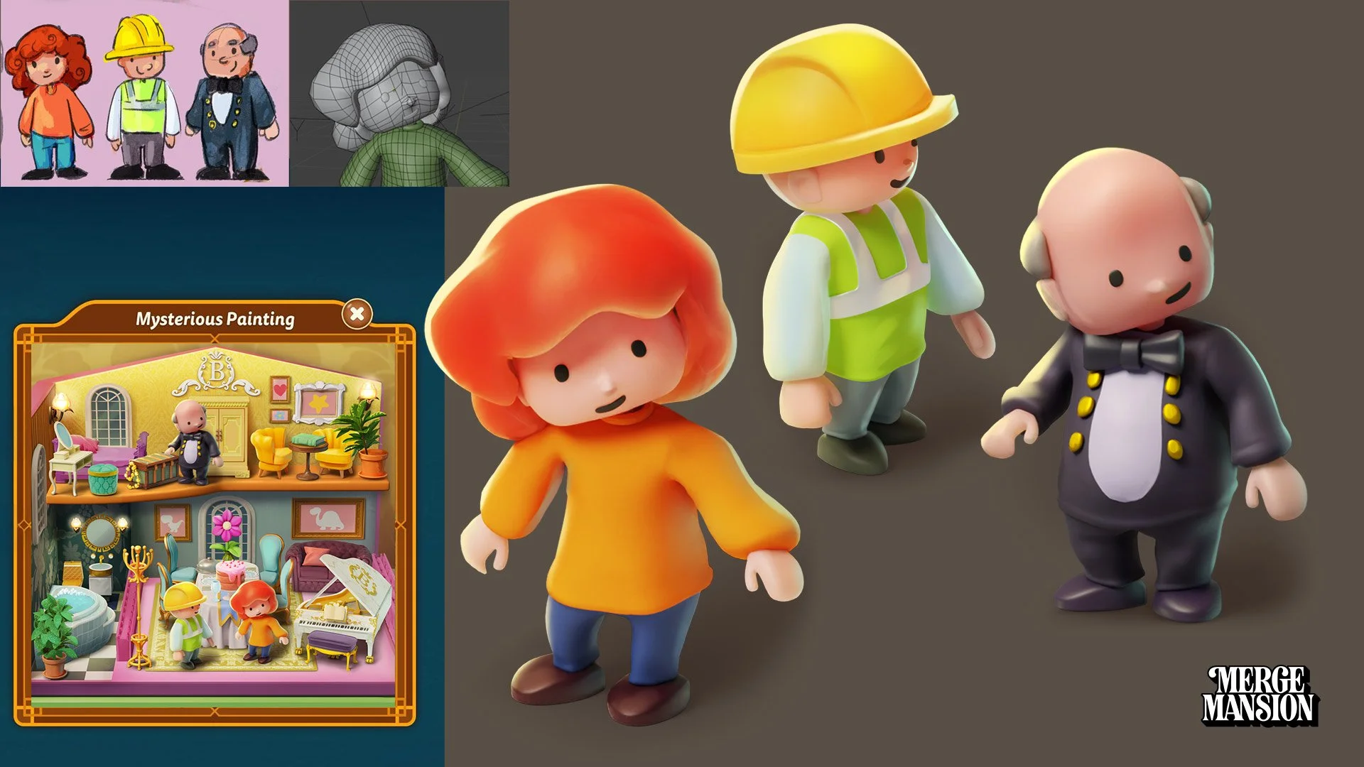 Merge Mansion - Minigame feature; Asset planning, creation and file setups