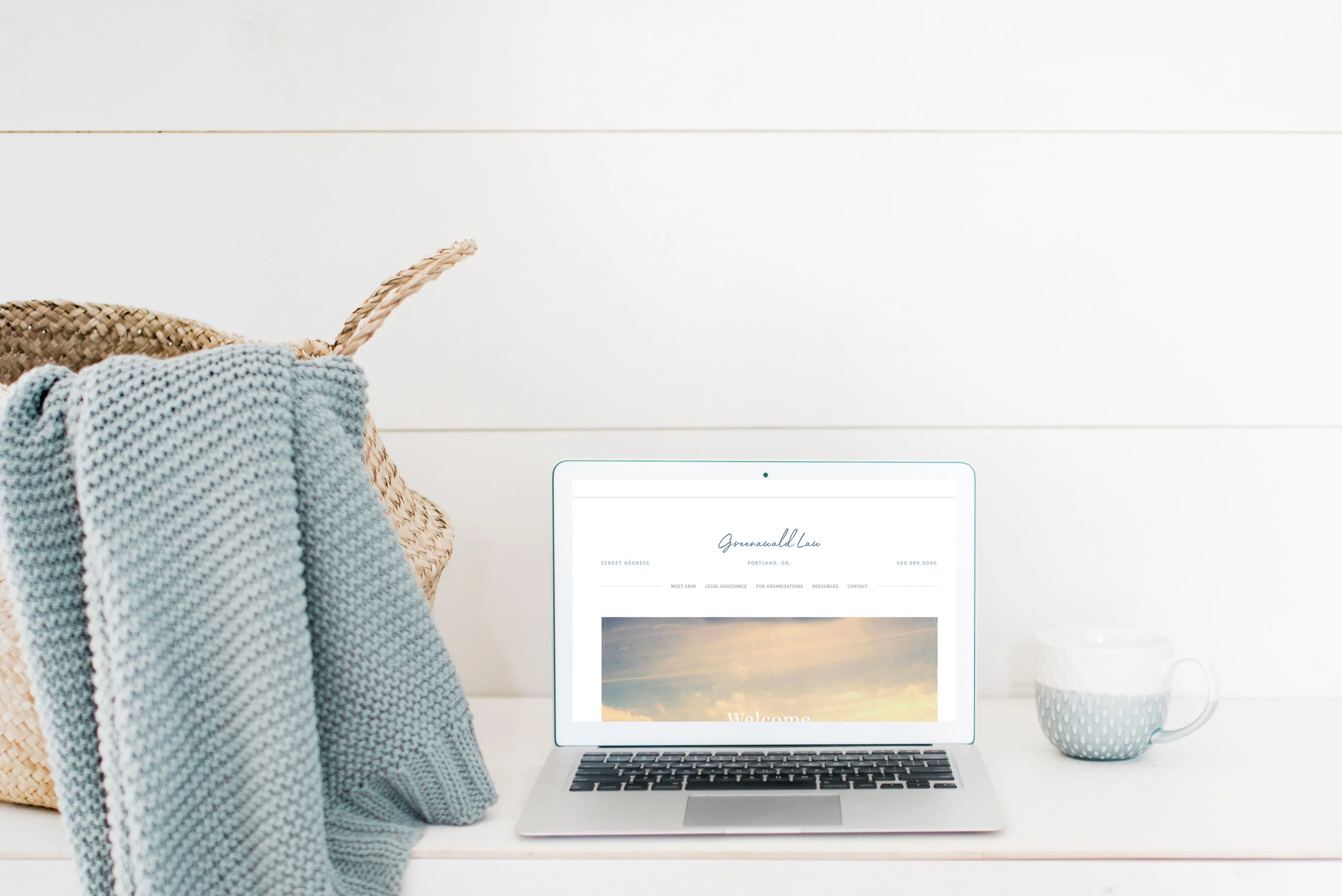 Full web design project for Greenawald Law of Portland, Oregon.