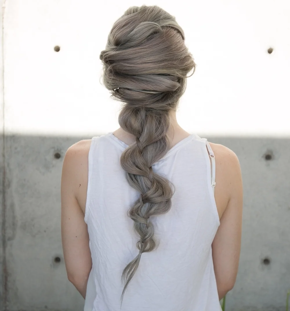 Criss Cross into Braid Mermaid Hairstyle