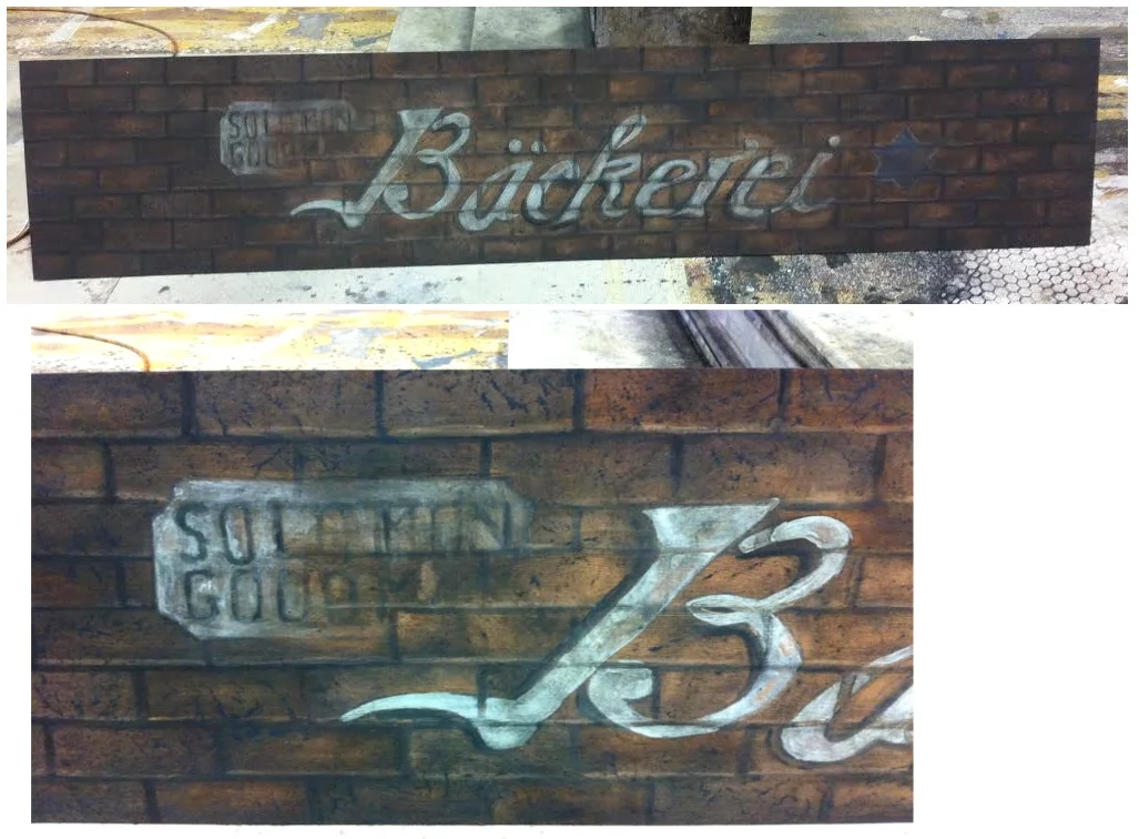 Faded Brick Wall Sign