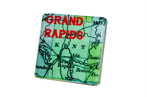 Grand Rapids Map Coaster - 0795C