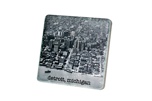 Historic Detroit Aerial Coaster - 0376C