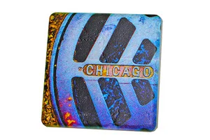 Chicago Manhole Cover Blue Coaster - 0699C