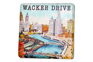 Vintage Wacker Drive River Coaster - 0720C