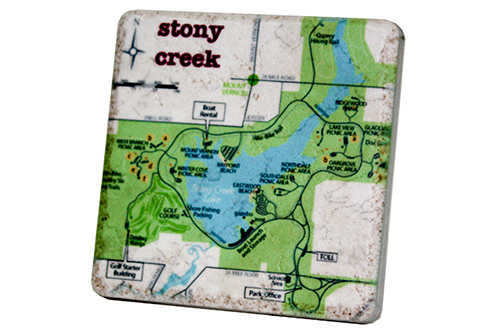 Stony Creek Map Coaster - 0784C