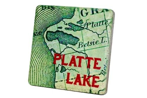 Platte Lake Map Coaster - 0792C