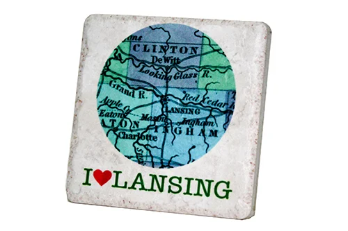 I Heart Lansing Coaster - 0677C