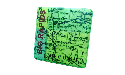 Big Rapids Map Coaster - 0820C