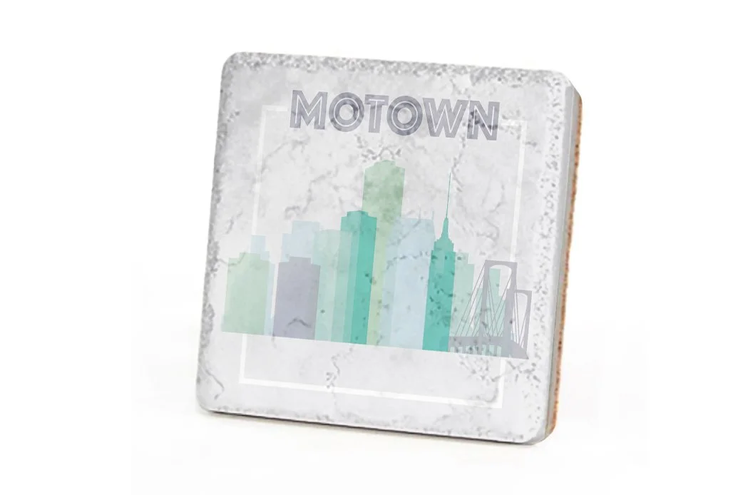 Motown Grey Skyline Coaster - 1159C