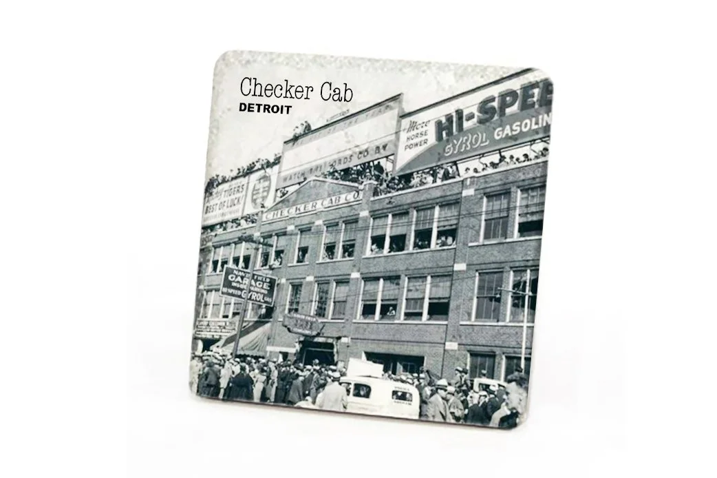 CHECKER CAB BUILDING COASTER - 1217C