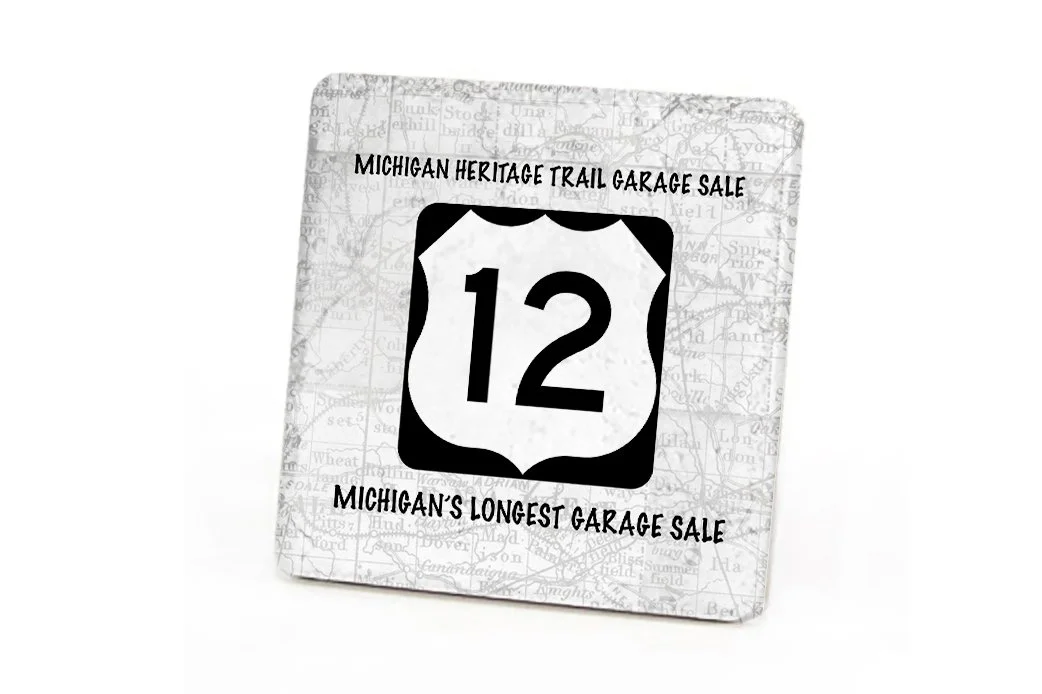 US 12 Garage Sale Coaster - 1214C