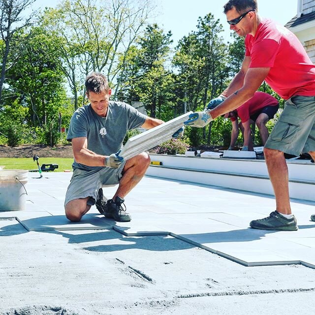 A little patio work with my brother @elambton 
#everblue #bluestone
#outdoorliving #stonework 
#familybusiness 
Photo cred: @stonewoodproducts