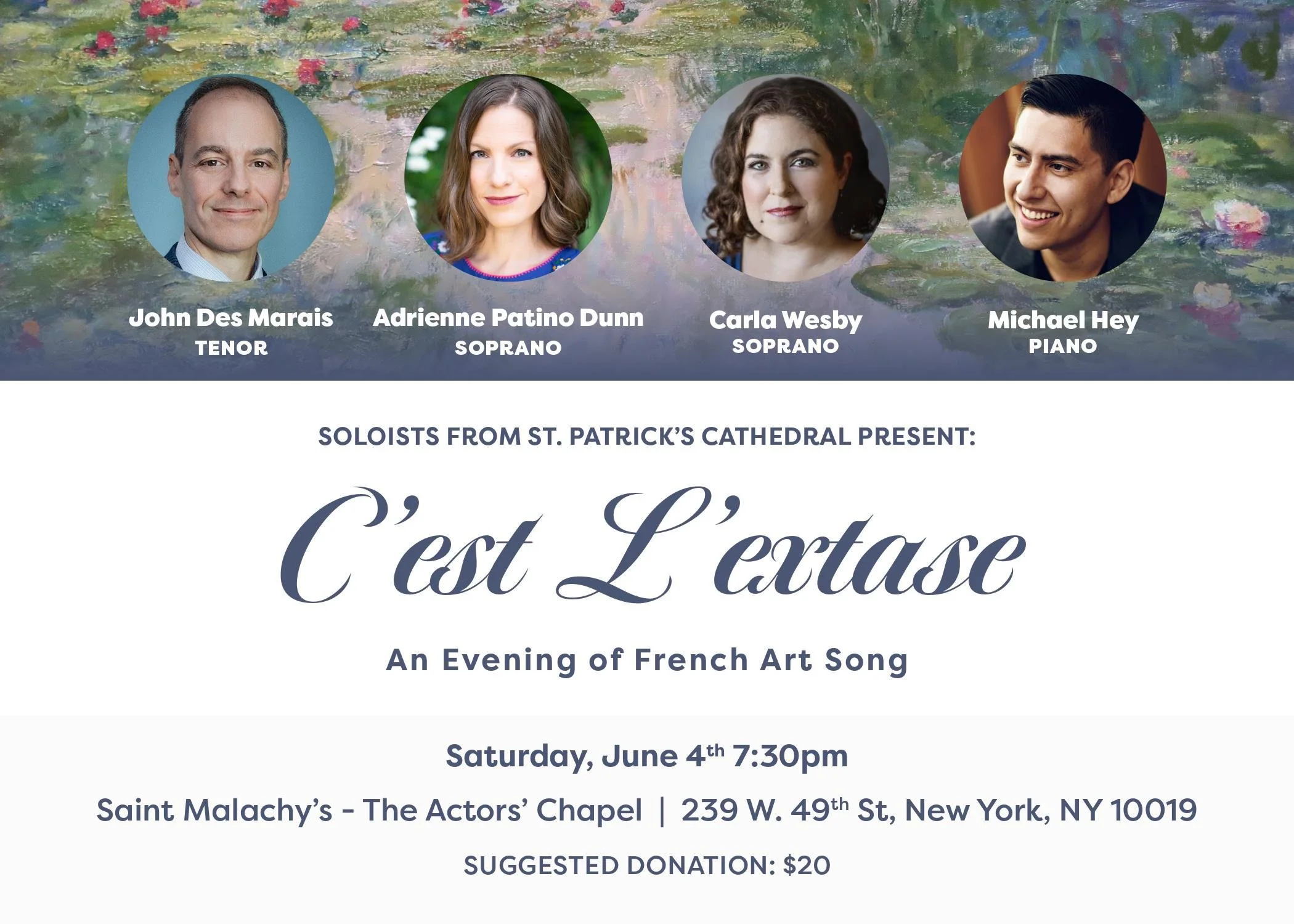 New York, NY - C'est l'extase: An Evening of French Art Song