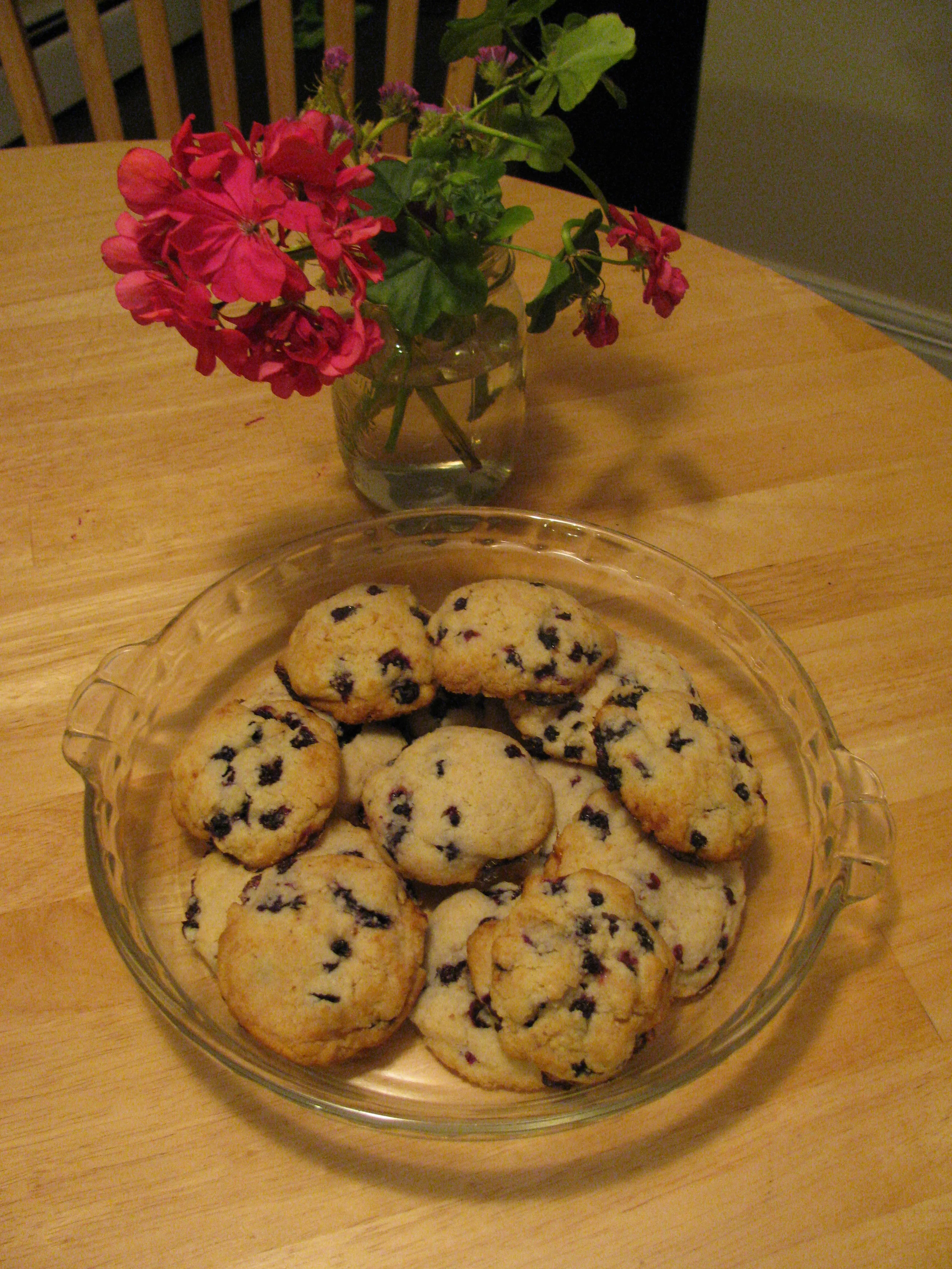 Blueberry almond cookies