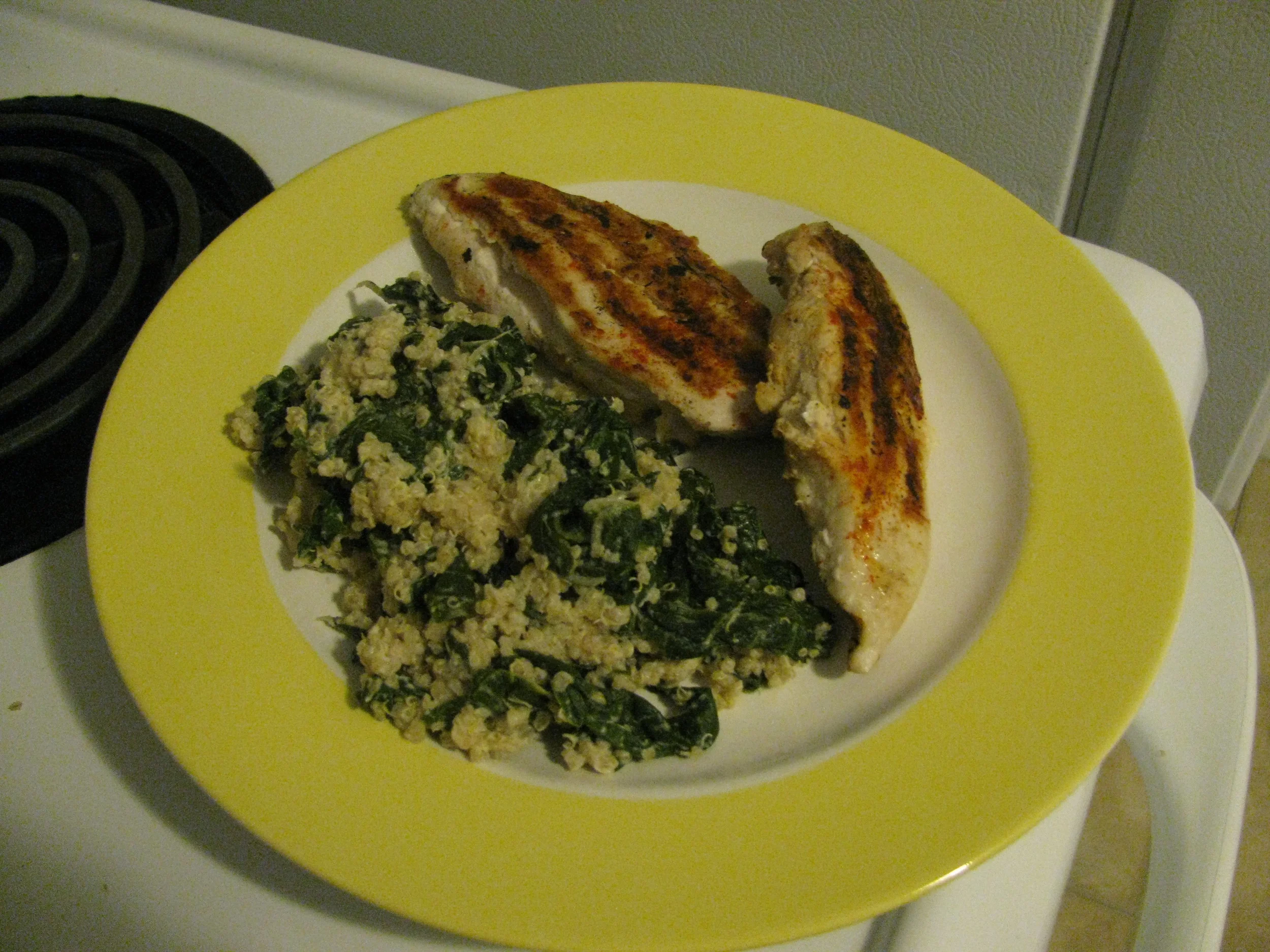 A feast of Swiss chard and chicken