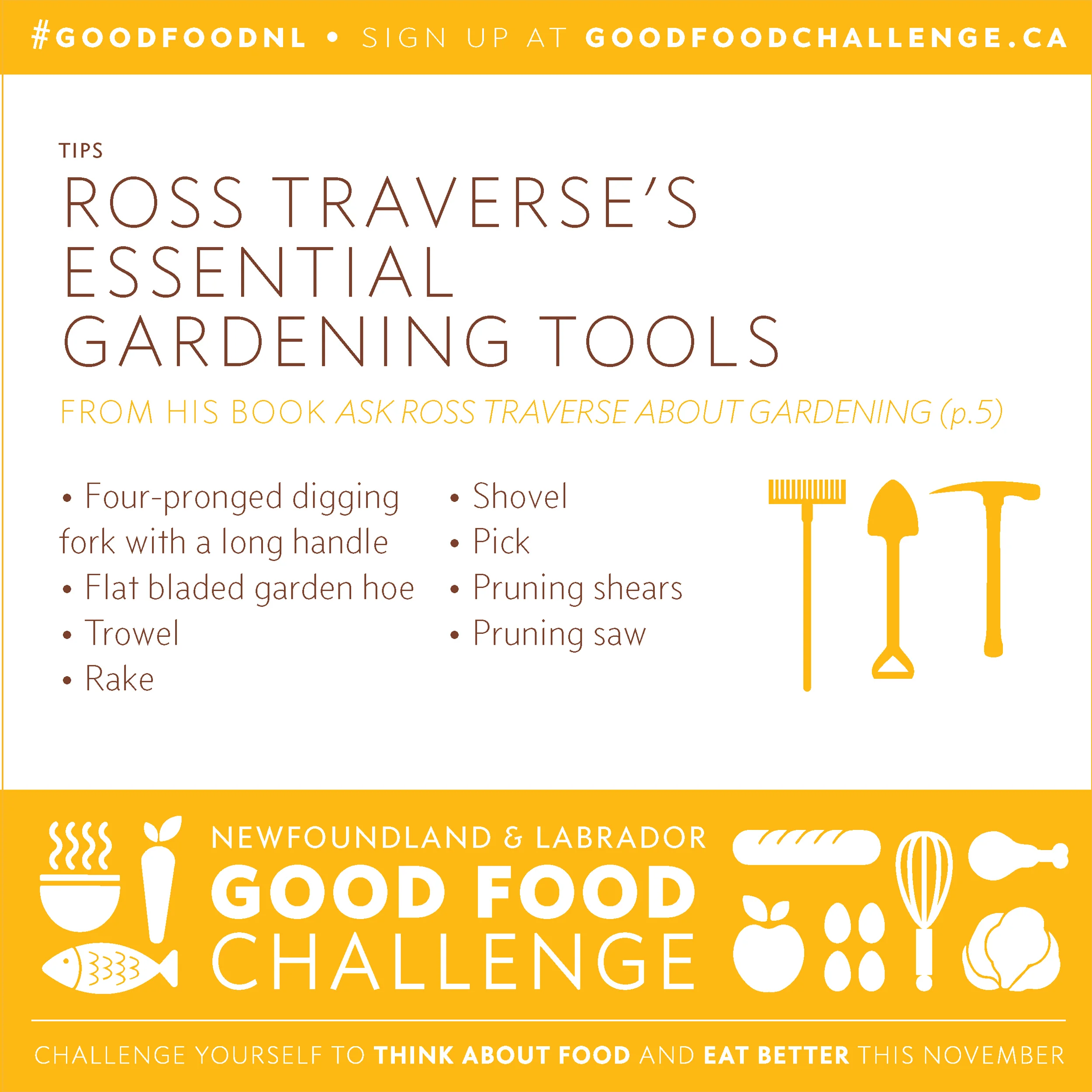 Good Food Challenge 2014: Ross Traverse's Essential Gardening Tools