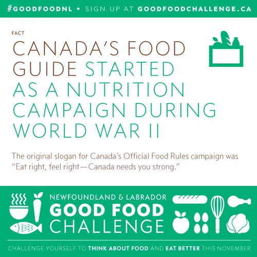 NL Good Food Challenge: Canada's Food Guide Started As A Nutrition Campaign During World War II