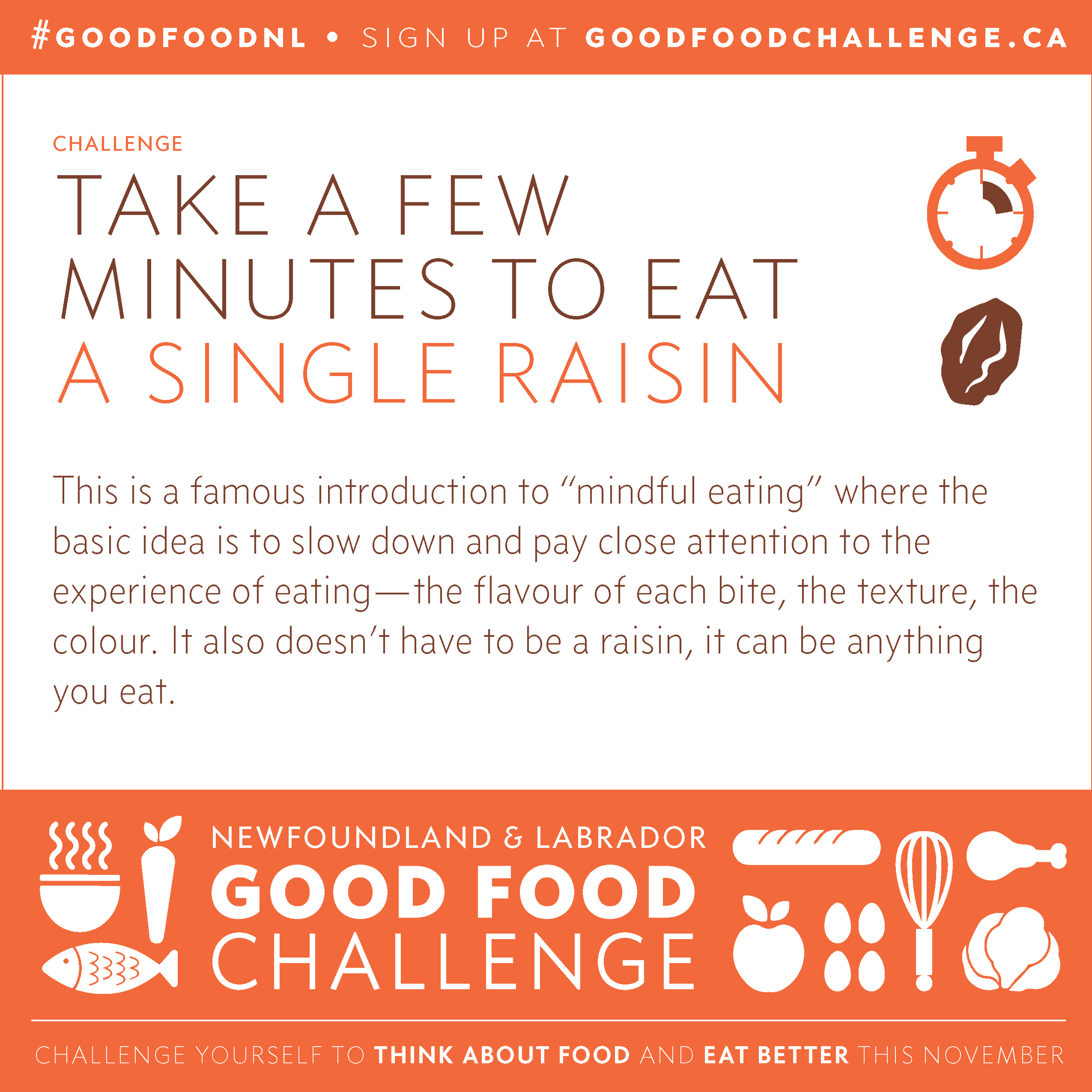 Kelder output doorgaan NL Good Food Challenge: Take a few minutes to eat a single raisin. — Food  First NL