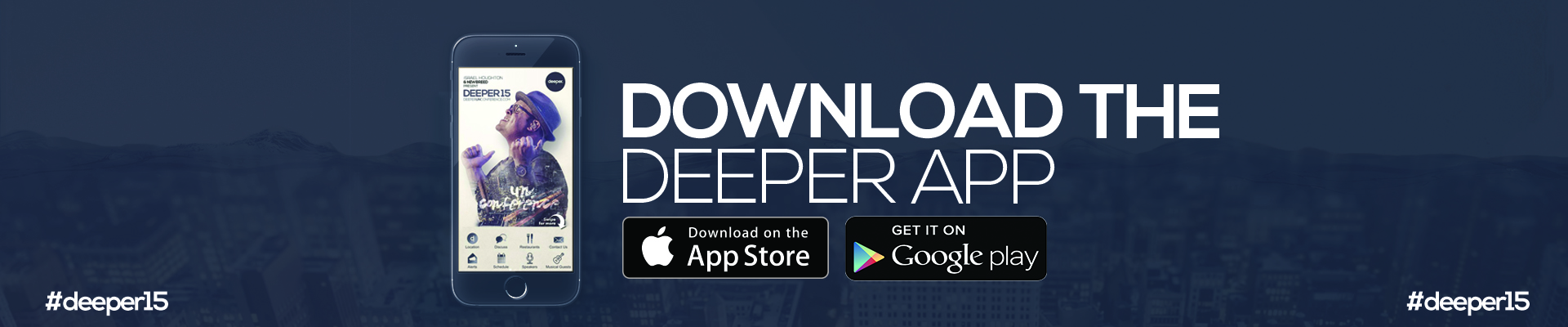 Deeper 15 UnConference - Israel Houghton & New Breed. Elements were provided, I was responsible on layout & typography.