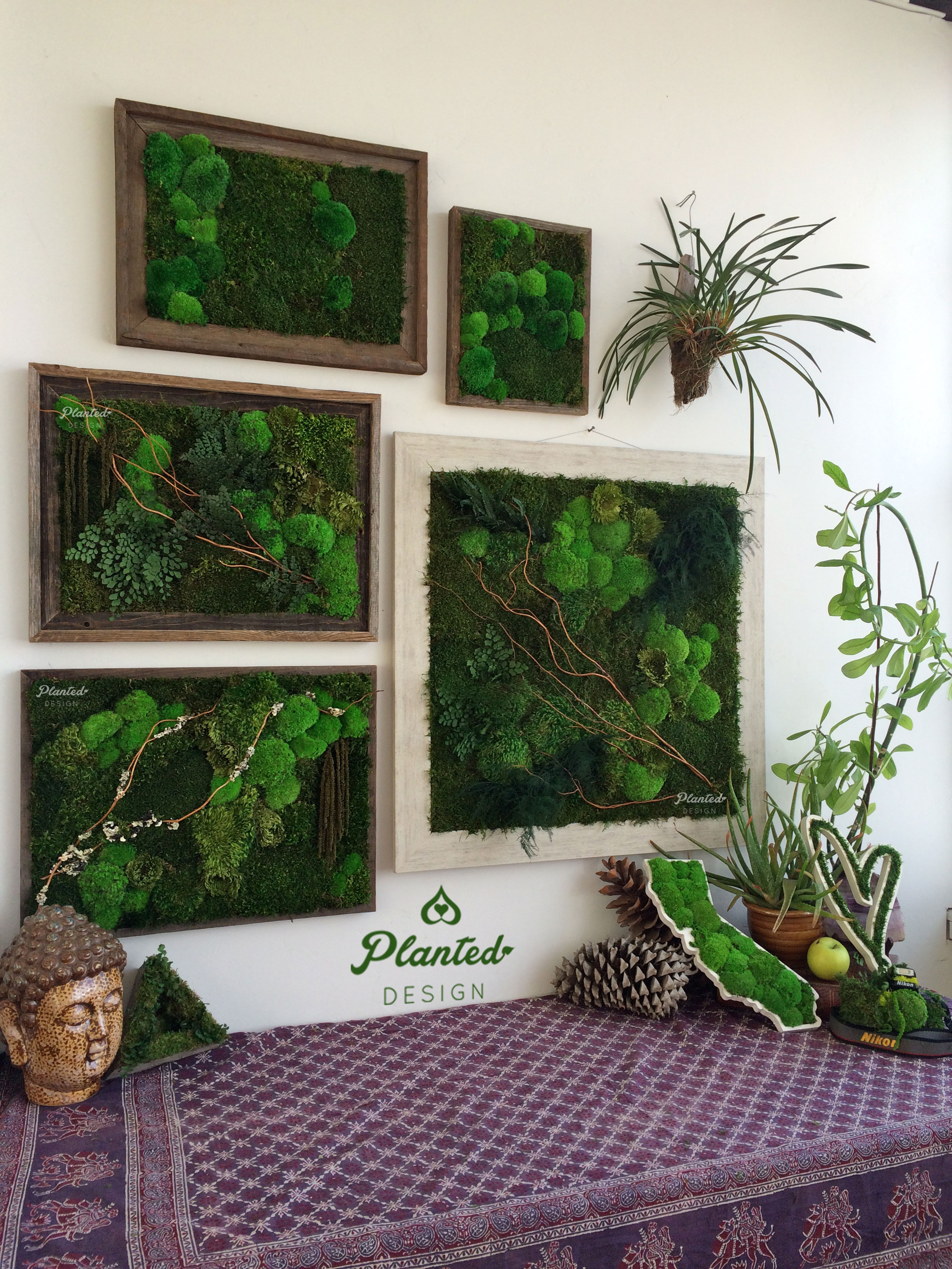 We pair our pieces with gorgeous handmade reclaimed wood frames. 