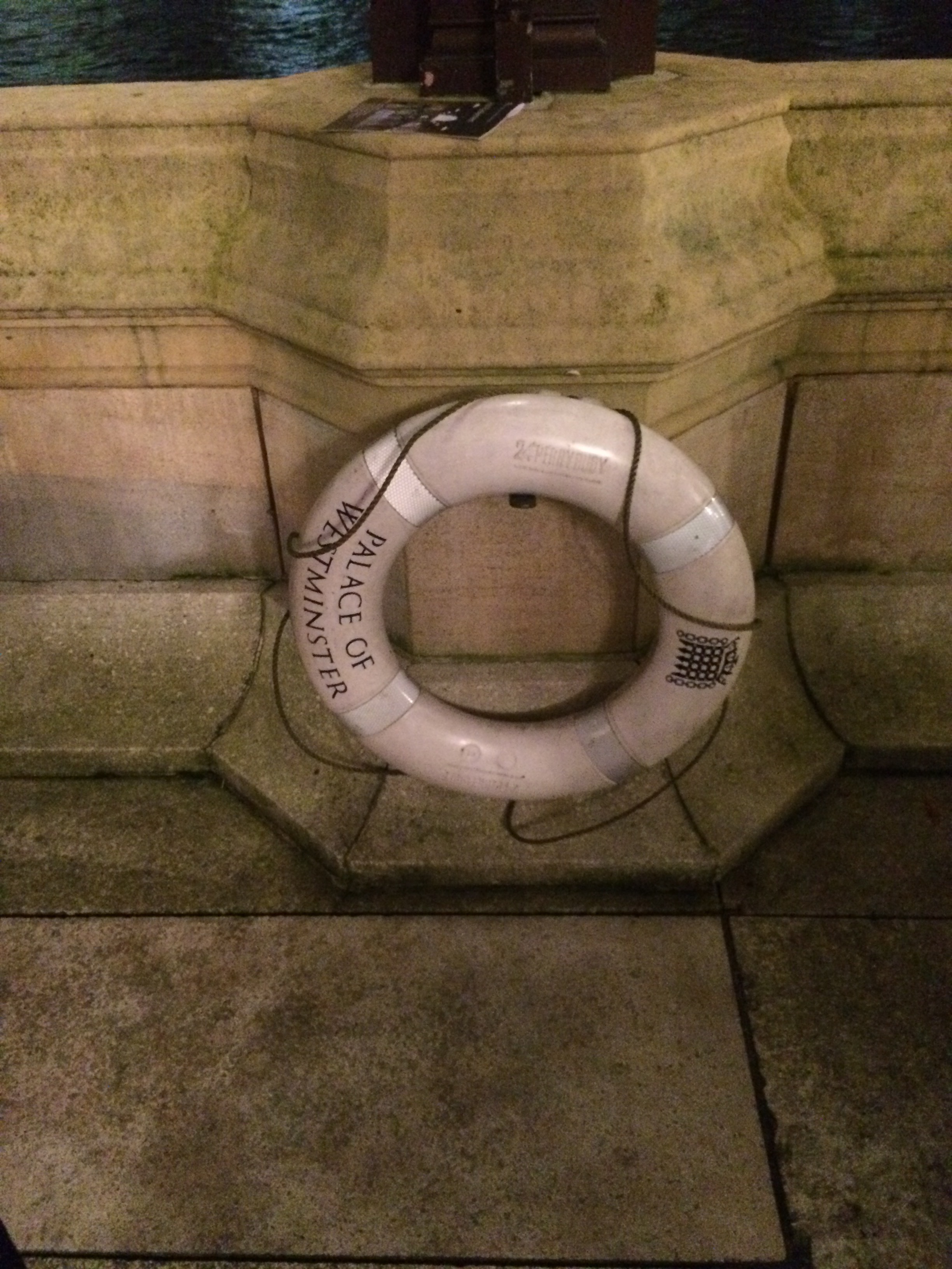 Copy of Life Preserver at the Palace of Westminster (aka Parliament)