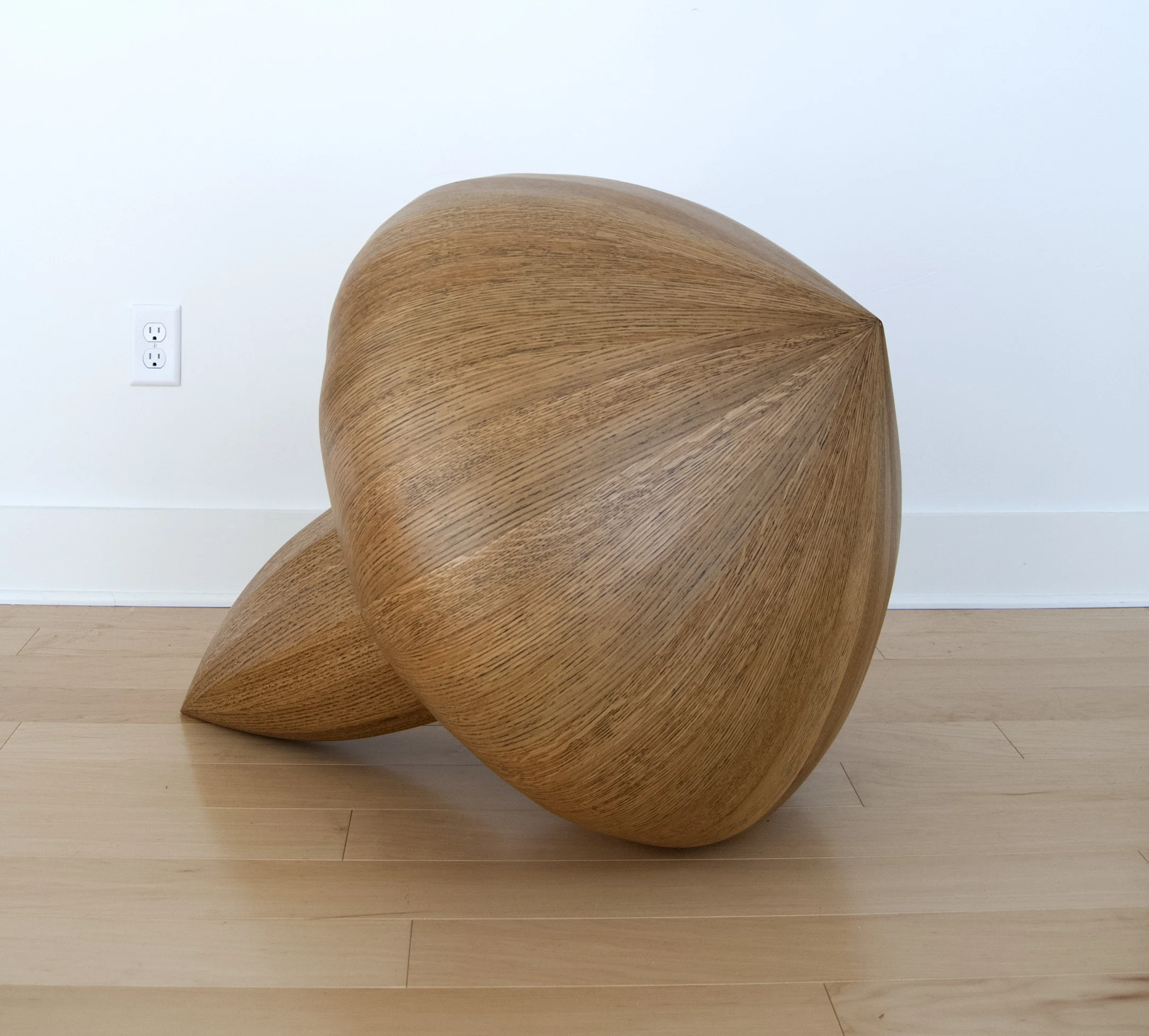 In the Meantime, 2019 28 x 34 x 24 inches wood, stain, varnish