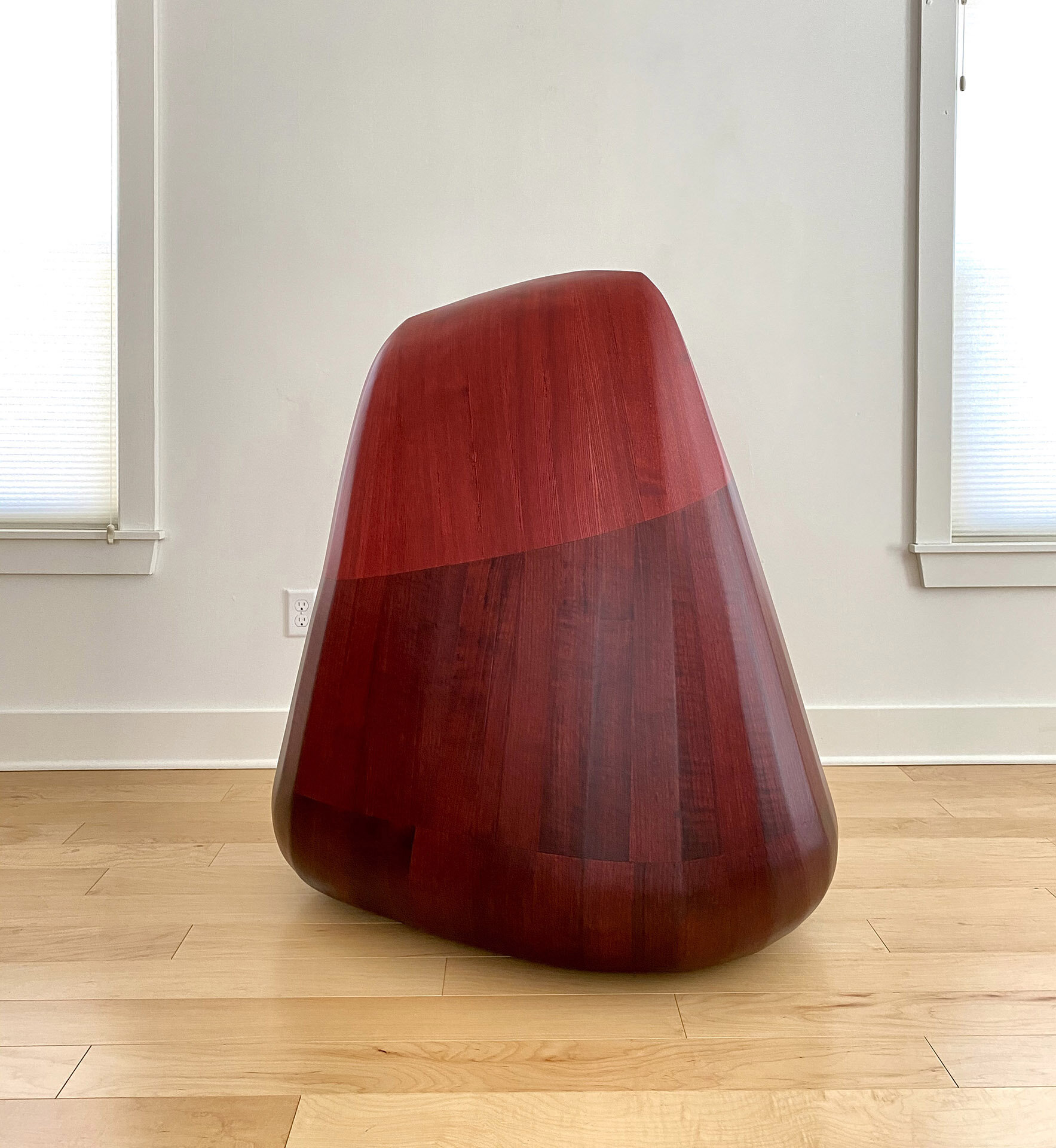  Mostly Modest, 2020  45 x 39 x 28 inches  wood, stain, varnish 