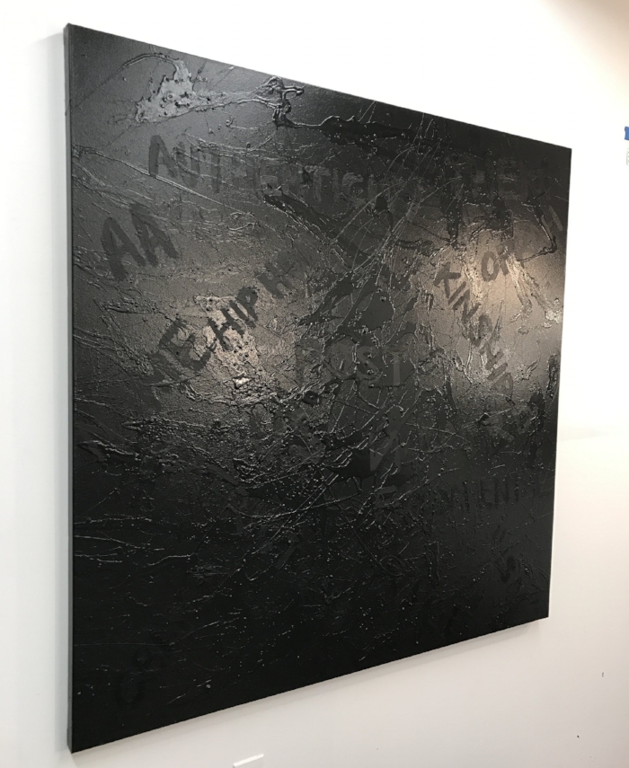 "Post-Blackness" - acrylic and oil pigment stick on canvas, 48"x48"