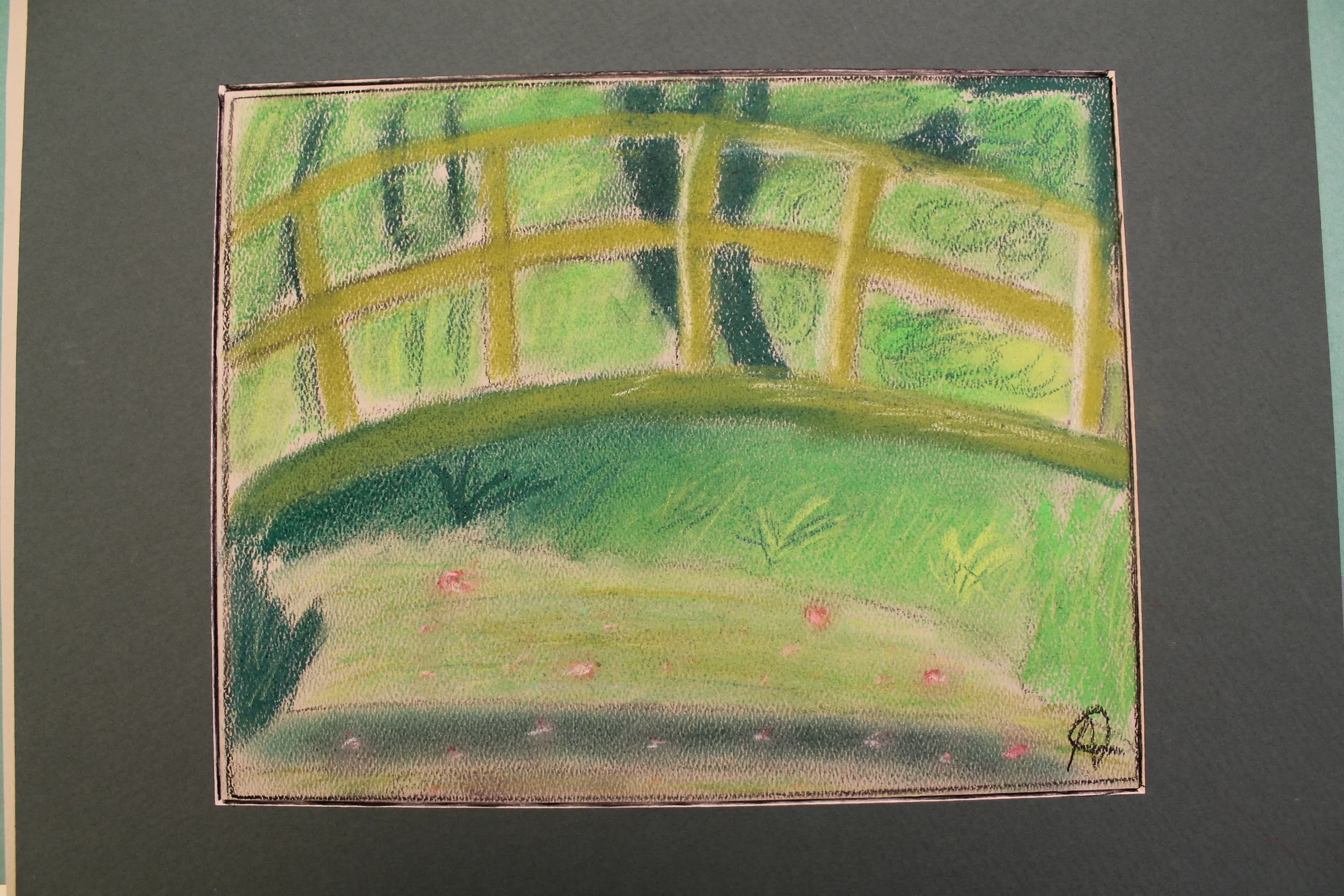 Age 8, Monet's "Water Lillies" in Pastel