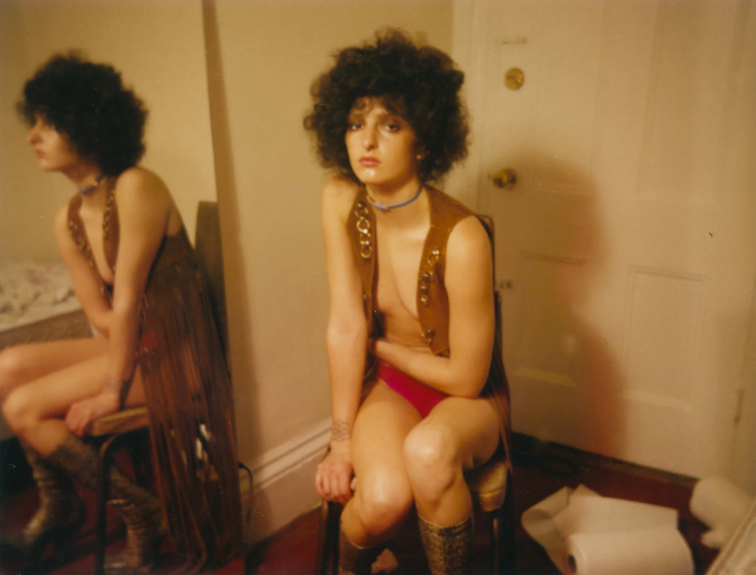 Vintage Vest Stylist’s Own Underwear by Eres Choker Necklace by Sienna Scarritt Vintage Snakeskin Boots by El Danté 