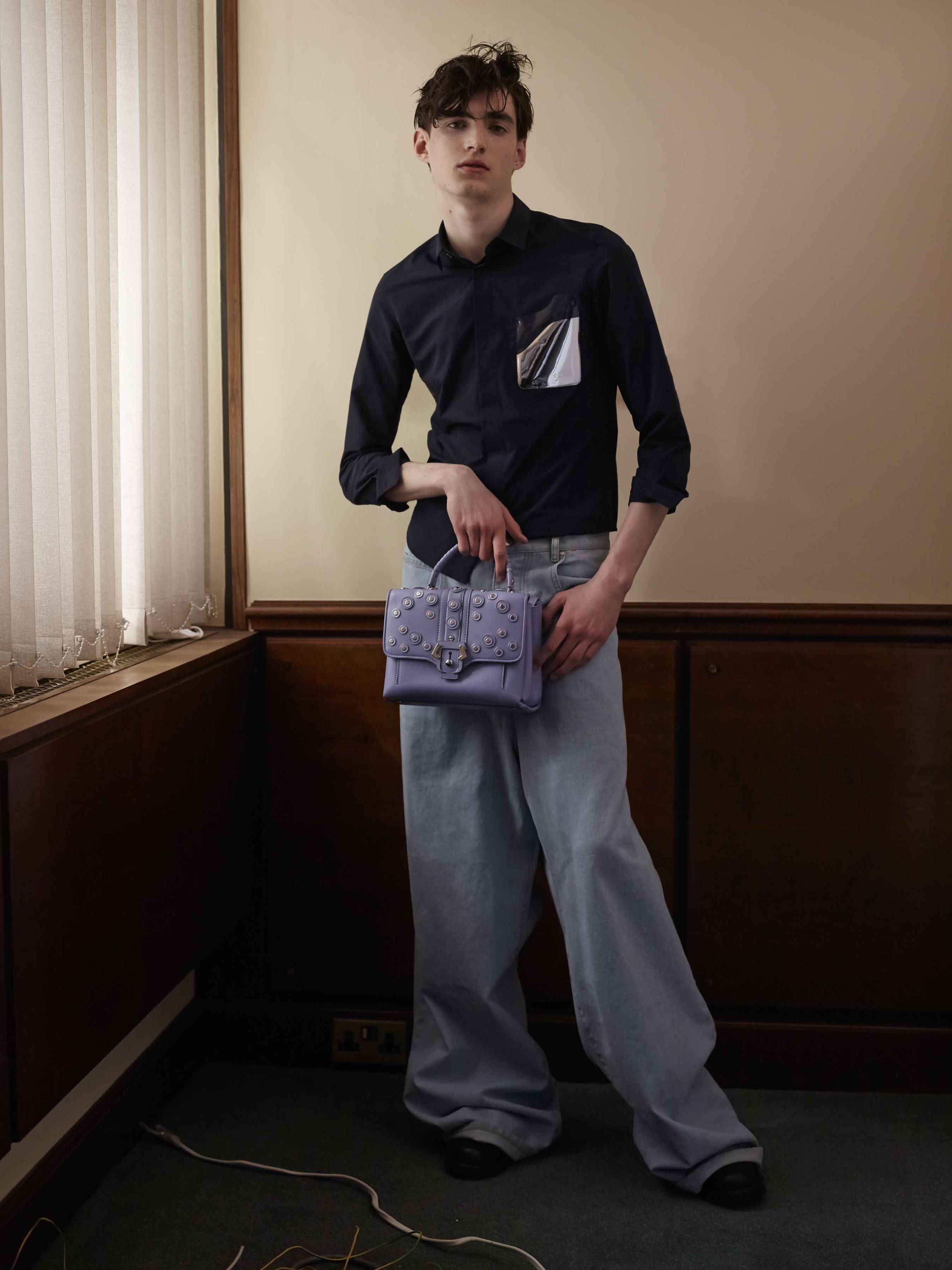 Shirt by Toga Jeans by Martine Rose Bag by Paula Cademartori Shoes by Rory Parnell Mooney