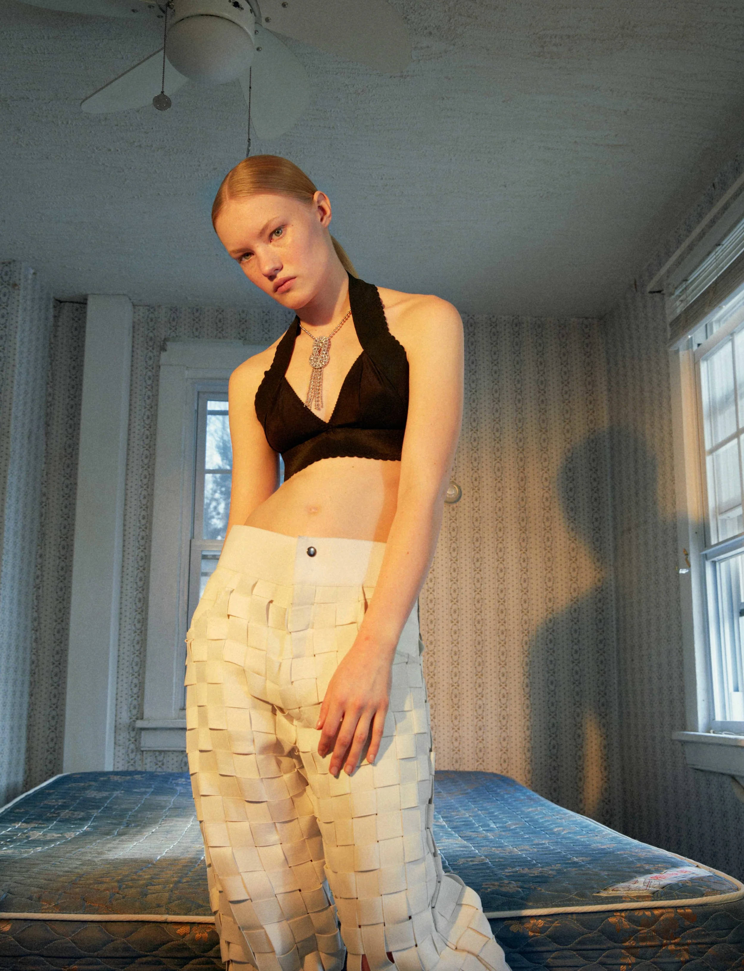 Bra top by House of Field Pants by VEJAS Stylist’s own necklace 