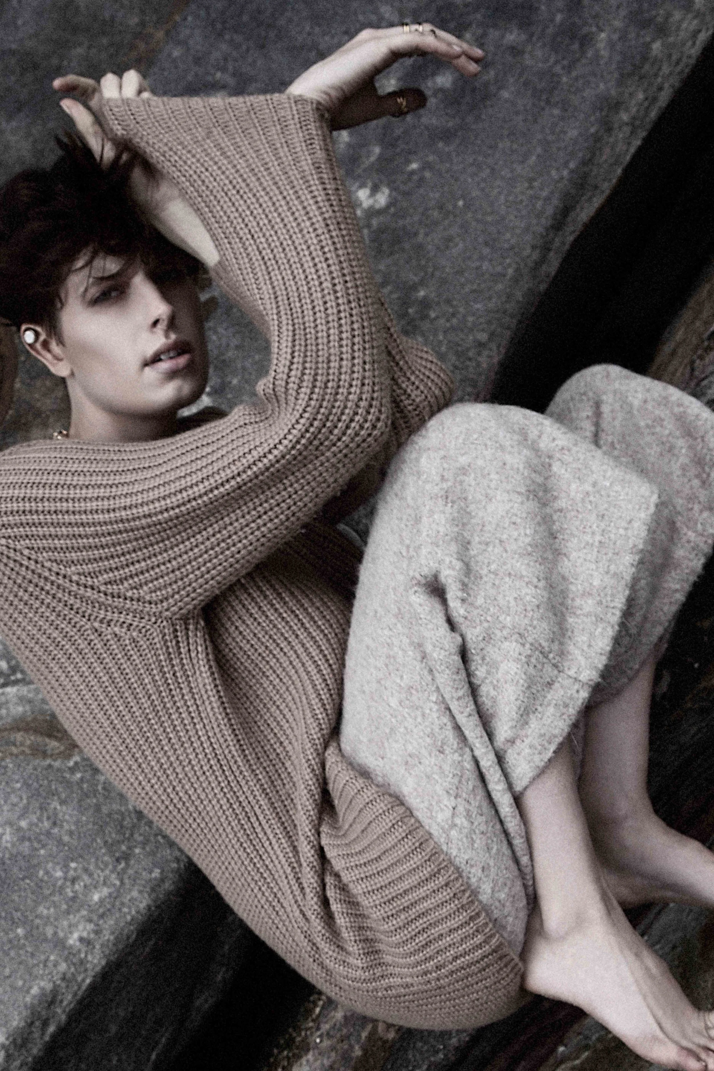 Jumper by Saba Trousers by H&M Earring by Estelle Deve Rings by Balenciaga 